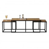 Hanah home Gigante set klub stolova, 3 dijela, hrast-crni | Eponuda.ba