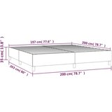  Za krevet s oprugama smeđesivi 200x200 cm od tkanine | shoptok.hr