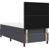  Postelja na vzmet z vzmetnico in LED temno siva 100x200 cm žametna tkanina, (22083417) | Shoptok.si