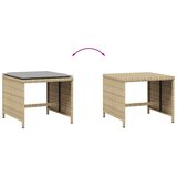  Vrtni taburei s jastucima 4 kom 41x41x36 cm od poliratana | shoptok.hr
