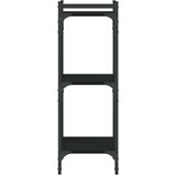  Regal za knjige s 3 razine crni 40x30x86 cm konstruirano drvo | shoptok.hr