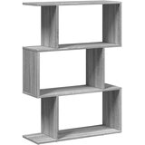 Pregrada regal za knjige 3 razina sonoma 70x24x97 cm drveni | shoptok.hr