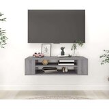 vidaXL Viseča TV omarica siva sonoma 100x30x26,5 cm inženirski les | Shoptok.si