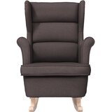  Stolica za ljuljanje 74x90x102 cm tamnosmeđa od tkanine | shoptok.hr