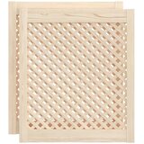  Vrata za ormarić rešetkasti dizajn 2 kom 59,5x69 cm borovina | shoptok.hr