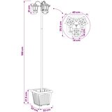 Lampa sa tri glave Crna 32 x 32 x 188 cm Aluminij i ABS | shoptok.hr