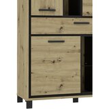 Livetastic Visoka Komoda Trondheim, Barva Hrasta, Črna | Shoptok.si