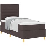 vidaXL Box Spring Krevet s Madracem Tamno Smeđi 90x200 cm Tkanina Cijene