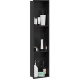 vidaXL ničica za tuš crna 90 x 20 x 9.5 cm nehrđajući čelik | shoptok.hr