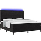 vidaXL Box Spring Postelja z Matratiko in LED Črna 180x200 cm Žamet, (22049714) | Shoptok.si