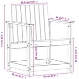  Vrtna stolica 62 x 56 x 77 cm od impregnirane borovine | shoptok.hr