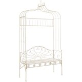  Vrtna klupa 122 cm željezna antikna bijela | shoptok.hr