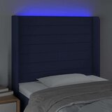  Posteljno vzglavje modro 103x16x118/128 cm blago, (20953267) | Shoptok.si