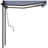  Tenda na ručno uvlačenje s LED svjetlima 3 5x2 5 m plavo-bijela | shoptok.hr