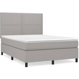 Maison Chic Box spring postelja - Vzmetna postelja z vzmetnico svetlo siva 140x200 cm blago SL13061, (21907886) | Shoptok.si