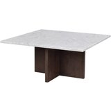 Rowico Bijelo-smeđi mramorni stolić za kavu 90x90 cm Brooksville - | shoptok.hr