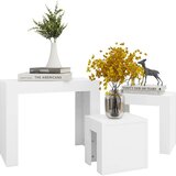  Uklapajući stolići za kavu 3 kom bijeli od konstruiranog drva | shoptok.hr