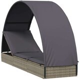  Vrtna postelja s streho siva 211x57x140 cm poli ratan - - Siva - 17.8 - N/A - 2025--Uvoz_4 | Shoptok.si