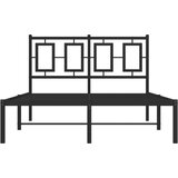  Metalni okvir za krevet s uzglavljem crni 120x190 cm | shoptok.hr