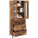  Highboard Staro drvo 69,5 x 34 x 180 cm Konstruirano drvo Slike