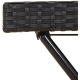  Sklopivi stol s pladnjem crni 65 x 40 x 75 cm od poliratana | shoptok.hr