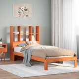 vidaXL Krevet s regalom za knjige bez madraca 100 x 200 cm od borovine Cijene