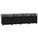 vidaXL Visoka greda 160x40x38 cm polipropilen, (20618497) Cene