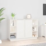  Komoda bijela 120 x 35 x 80 cm od masivne borovine | shoptok.hr