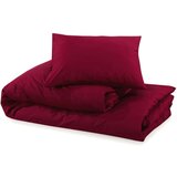 vidaXL Set posteljine za poplun bordo 240 x 220 cm pamučni | shoptok.hr