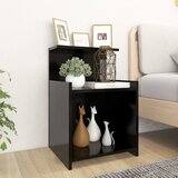 vidaXL Nočna omarica črna 40x35x60 cm iverna plošča Cene