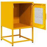 vidaXL Nočna omarica Gorčično rumena 36x39x60,5cm Hladno valjano jeklo | Shoptok.si