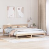 vidaXL okvir za krevet Prirodno drvo Čvrsta borovina 180 x 200 cm | shoptok.hr