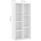 Ormarić za knjige bijeli 50 x 25 x 106 cm od konstruiranog drva | shoptok.hr