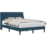  Okvir za krevet s uzglavljem Plava 140 x 190 cm Baršun - Plava 140 x 190 cm | shoptok.hr