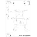  Sollux SL.1070 - Spot svetlo NERO 2xGU10/40W/230V crna/zlatna | Eponuda.com