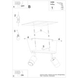  Stropna svetilka NERO 2 črna/zlata, (21348056) | Shoptok.si