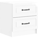  Nočna omarica 2 pcs Bela visok sijaj 43 x 34,5 x 44,5 cm, (5000209995) | Shoptok.si