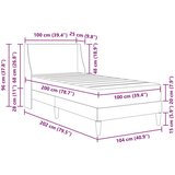  Okvir kreveta s madracem Svijetlo siva 100 x 200 cm tkanina - Svjetlosiva 100 x 200 cm | shoptok.hr