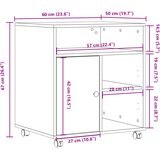  Stalak za pisač s kotačima bijeli 60 x 50 x 67 cm | shoptok.hr