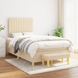  The Living Store Box spring postelja z vzmetnico krem 120x200 cm blago - Box Spring Postelja, (21450021) Cene