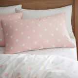 Catherine Lansfield Bela/rožnata flanelna posteljnina za zakonsko posteljo 200x200 cm Polka Dot – | Shoptok.si
