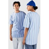 Urban Classics Printed Pinstripe T-shirt powderblue / white / royal | Shoptok.si