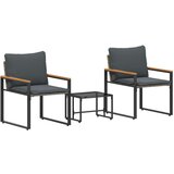  Setovi namještaja s jastukom 3 pcs Siva i tamno siva Ratan | shoptok.hr