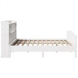 vidaXL Krevet s regalom z knjige bez madraca bijeli 180x200cm borovina | shoptok.hr