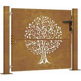  Vrtna vrata 100x100 cm Corten čelik Dizajn stabla | Eponuda.ba