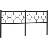  Metalno zamjensko uzglavlje crno 180 cm | shoptok.hr