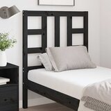  Uzglavlje za krevet crno 81 x 4 x 100 cm od masivne borovine | shoptok.hr