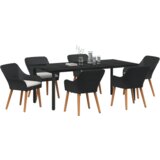  Set od 7 komada za blagovanje u vrtu Crna Poli Ratan | shoptok.hr