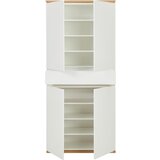 XORA omara za čevlje bela, hrast artisan | Shoptok.si