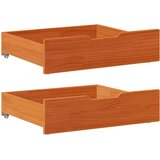  Ladice ispod kreveta 2 kom voštano smeđe 65x55x17cm od borovine | shoptok.hr
